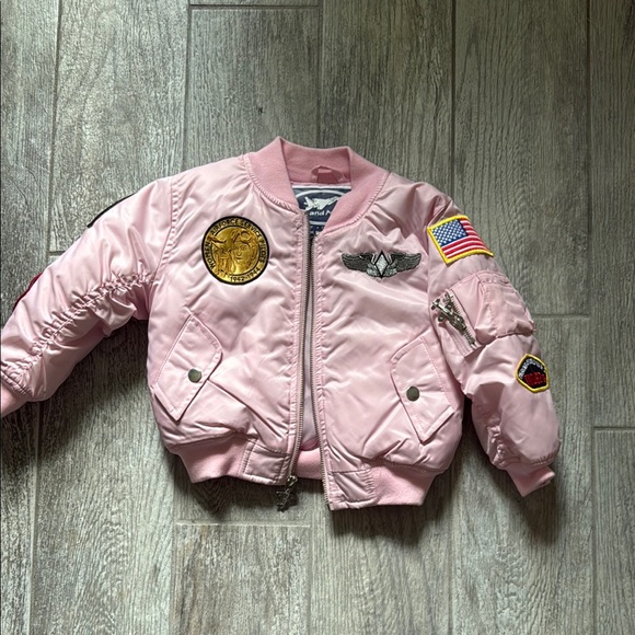Alpha Industries Pink Puffer Jacket with Ribbed Details - Picture 1 of 5